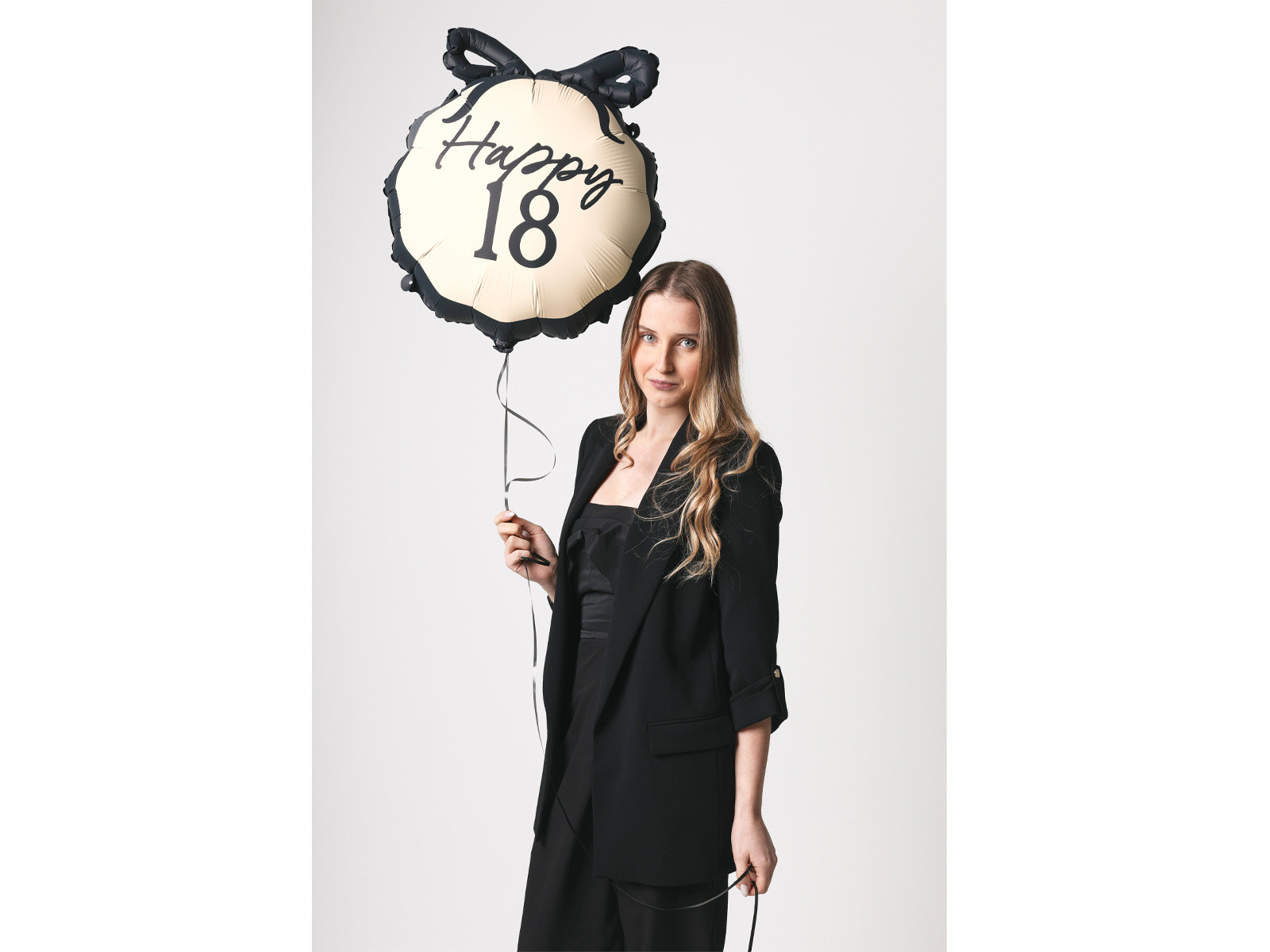 Balon foliowy pastylka Happy "18" 47,5x45cm FB266-18 PartyDeco